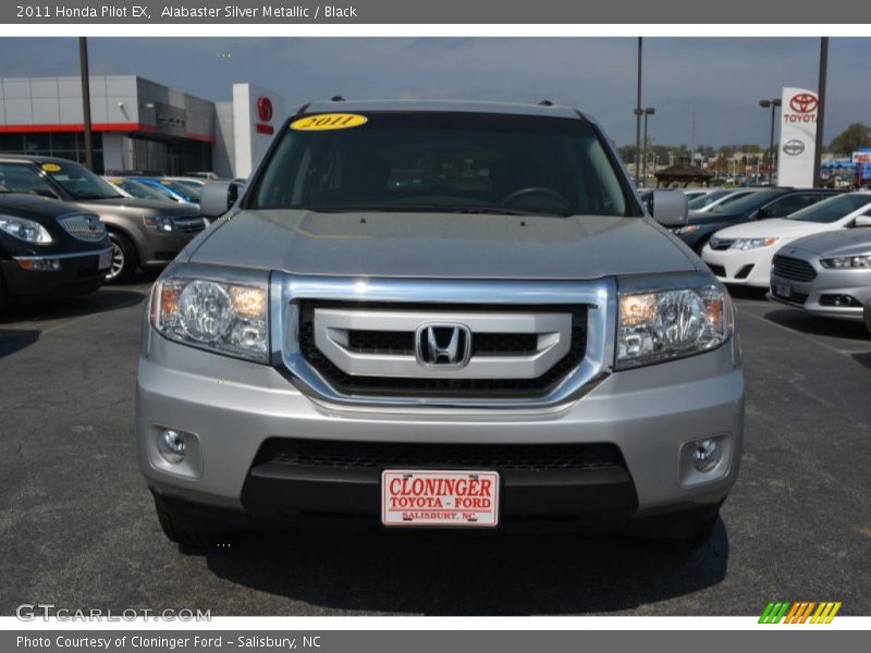 Alabaster Silver Metallic / Black 2011 Honda Pilot EX