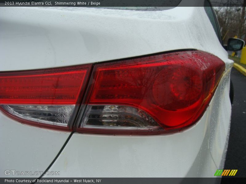 Shimmering White / Beige 2013 Hyundai Elantra GLS