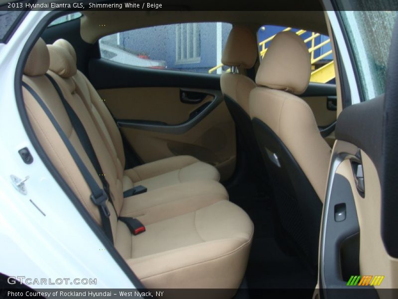 Shimmering White / Beige 2013 Hyundai Elantra GLS