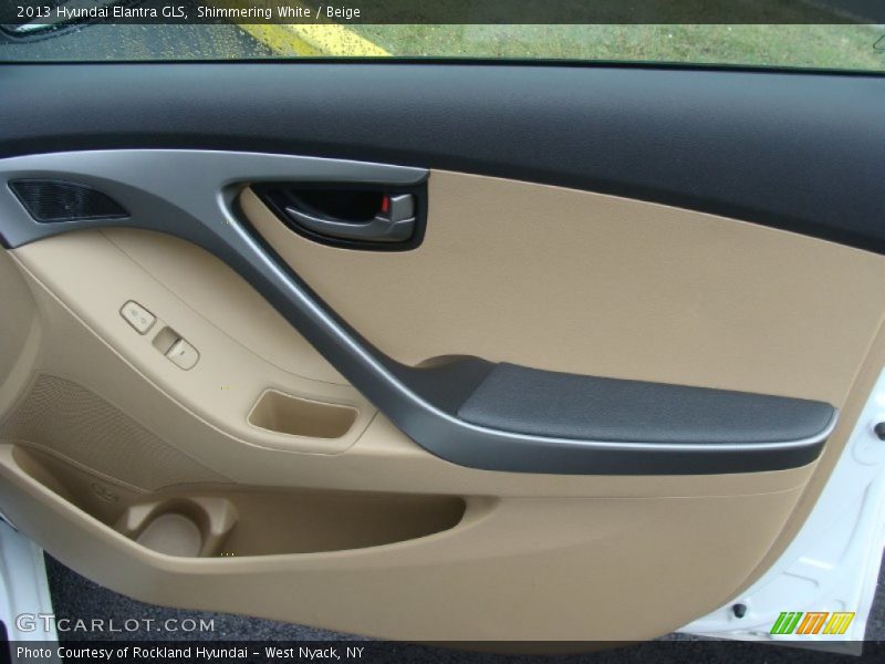 Shimmering White / Beige 2013 Hyundai Elantra GLS