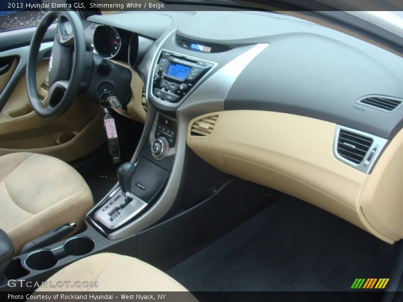Shimmering White / Beige 2013 Hyundai Elantra GLS