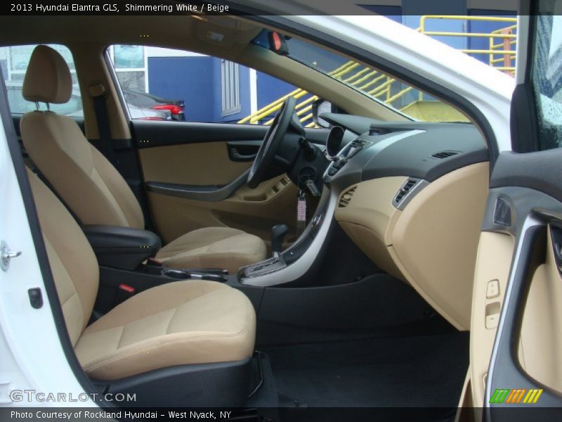 Shimmering White / Beige 2013 Hyundai Elantra GLS