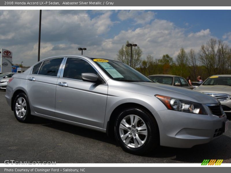 Alabaster Silver Metallic / Gray 2008 Honda Accord LX-P Sedan