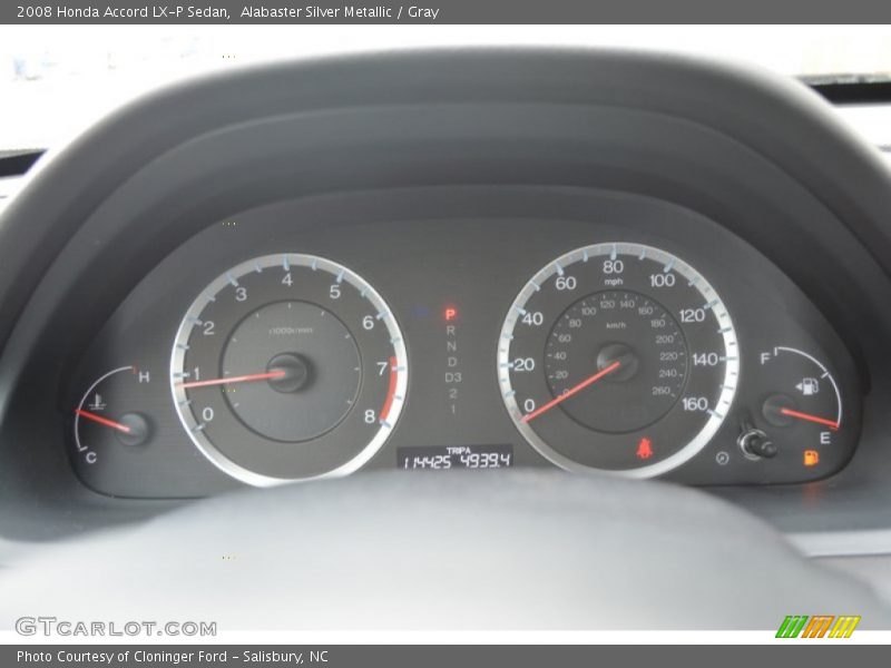 Alabaster Silver Metallic / Gray 2008 Honda Accord LX-P Sedan