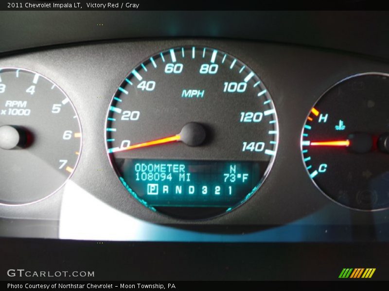 Victory Red / Gray 2011 Chevrolet Impala LT