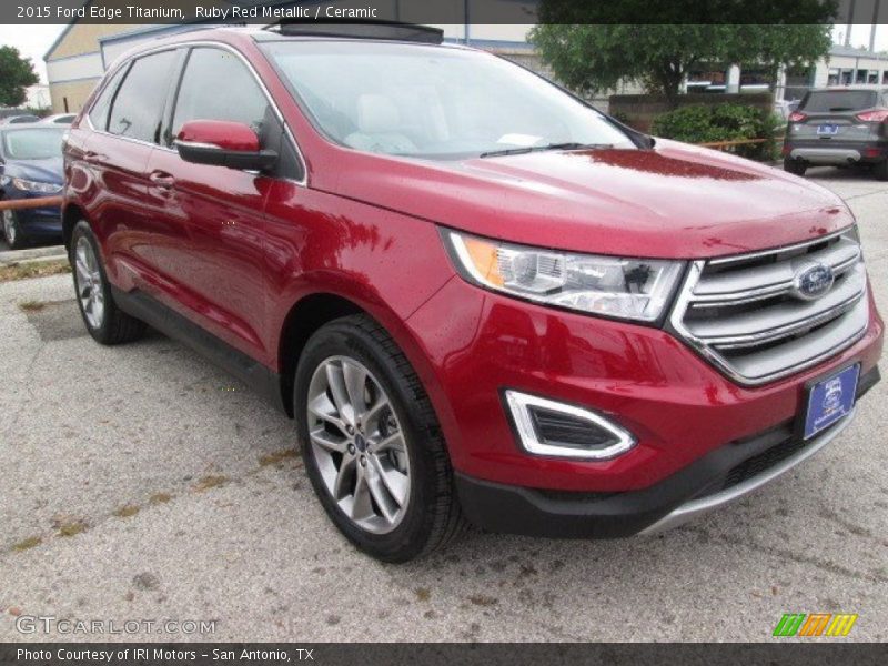 Ruby Red Metallic / Ceramic 2015 Ford Edge Titanium