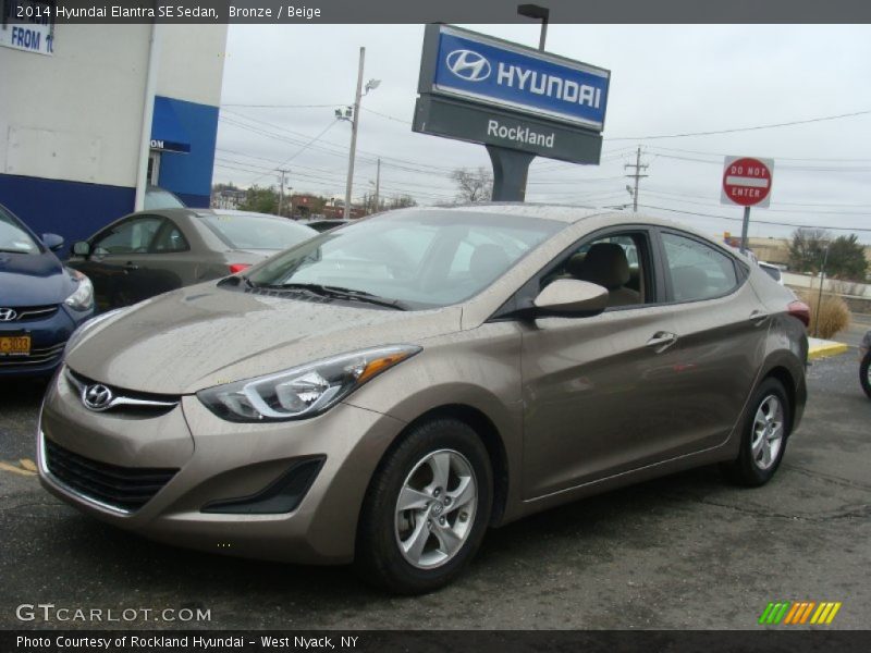 Bronze / Beige 2014 Hyundai Elantra SE Sedan