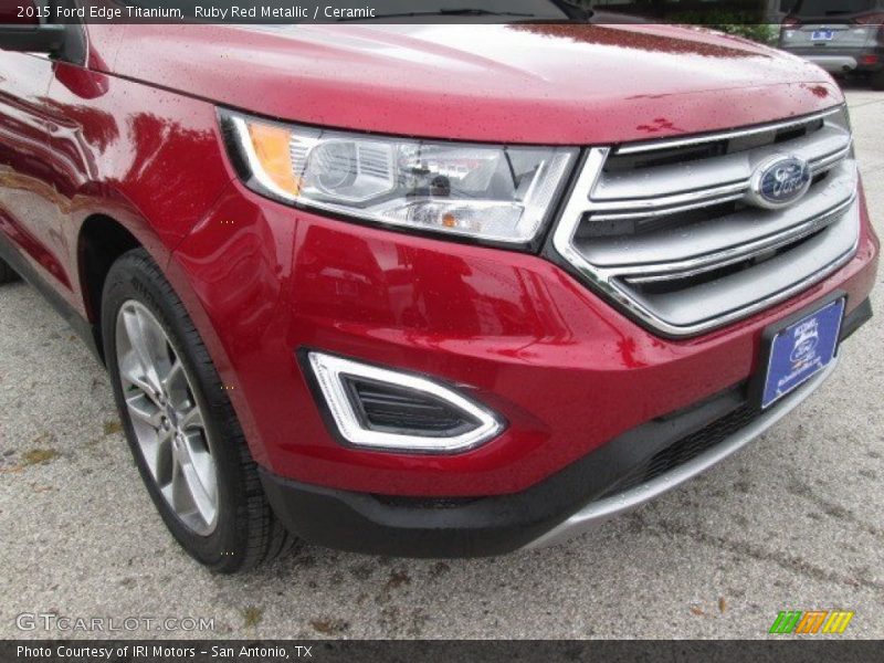 Ruby Red Metallic / Ceramic 2015 Ford Edge Titanium