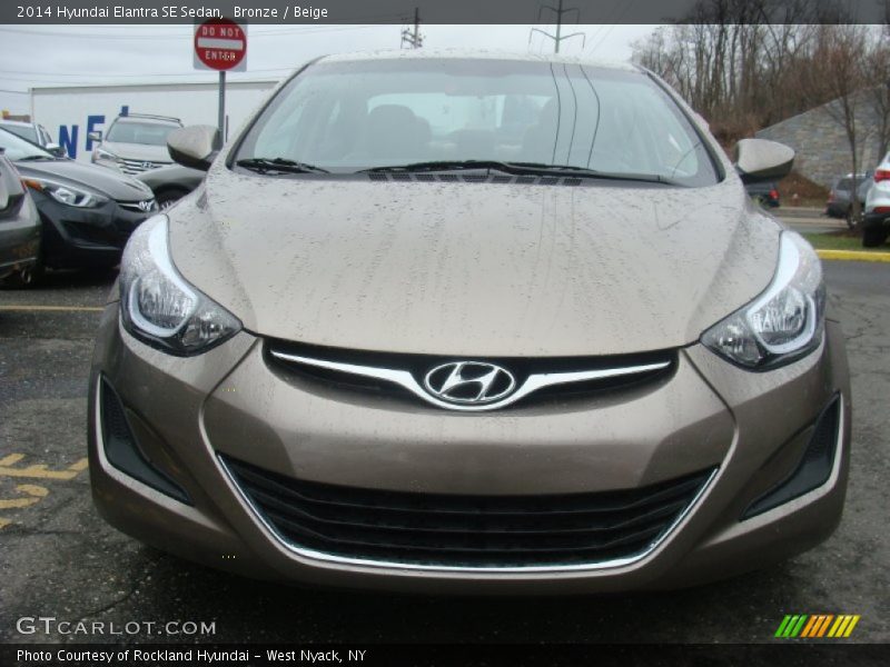 Bronze / Beige 2014 Hyundai Elantra SE Sedan