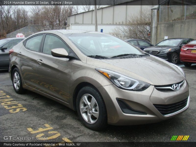 Bronze / Beige 2014 Hyundai Elantra SE Sedan