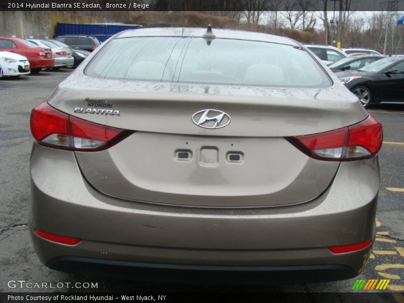 Bronze / Beige 2014 Hyundai Elantra SE Sedan