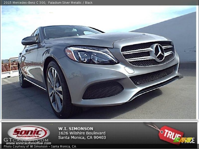 Paladium Silver Metallic / Black 2015 Mercedes-Benz C 300