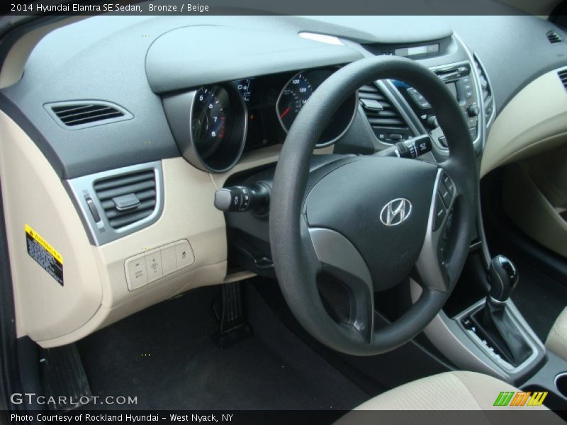 Bronze / Beige 2014 Hyundai Elantra SE Sedan
