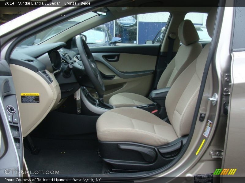 Bronze / Beige 2014 Hyundai Elantra SE Sedan