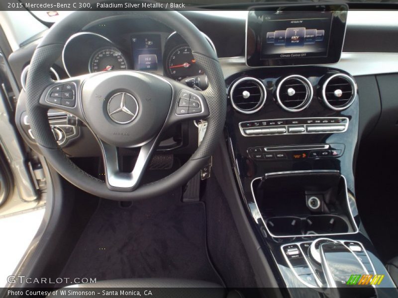 Paladium Silver Metallic / Black 2015 Mercedes-Benz C 300