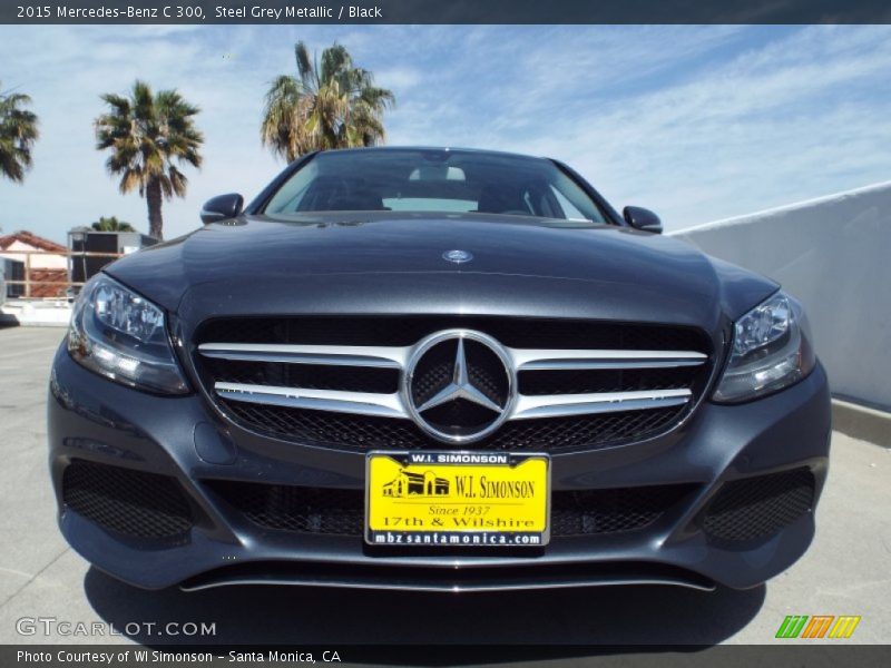 Steel Grey Metallic / Black 2015 Mercedes-Benz C 300