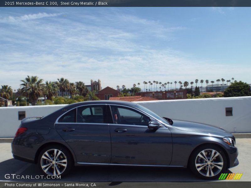 Steel Grey Metallic / Black 2015 Mercedes-Benz C 300