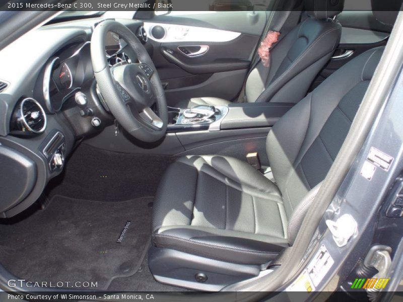 Steel Grey Metallic / Black 2015 Mercedes-Benz C 300