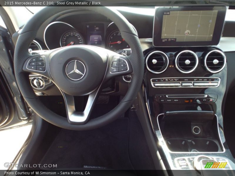 Steel Grey Metallic / Black 2015 Mercedes-Benz C 300