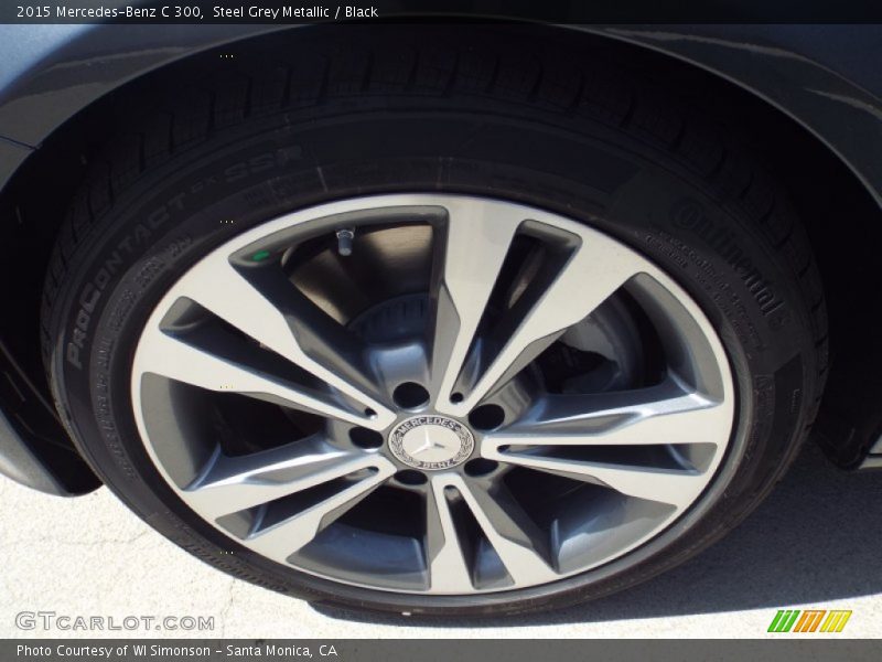 Steel Grey Metallic / Black 2015 Mercedes-Benz C 300