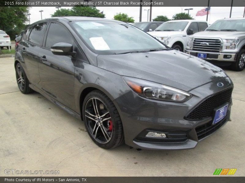 Magnetic Metallic / ST Charcoal Black Recaro Sport Seats 2015 Ford Focus ST Hatchback