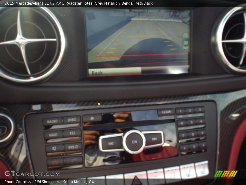 Steel Grey Metallic / Bengal Red/Black 2015 Mercedes-Benz SL 63 AMG Roadster