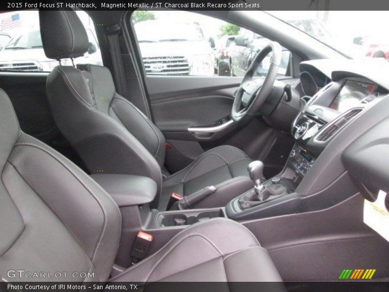 Magnetic Metallic / ST Charcoal Black Recaro Sport Seats 2015 Ford Focus ST Hatchback
