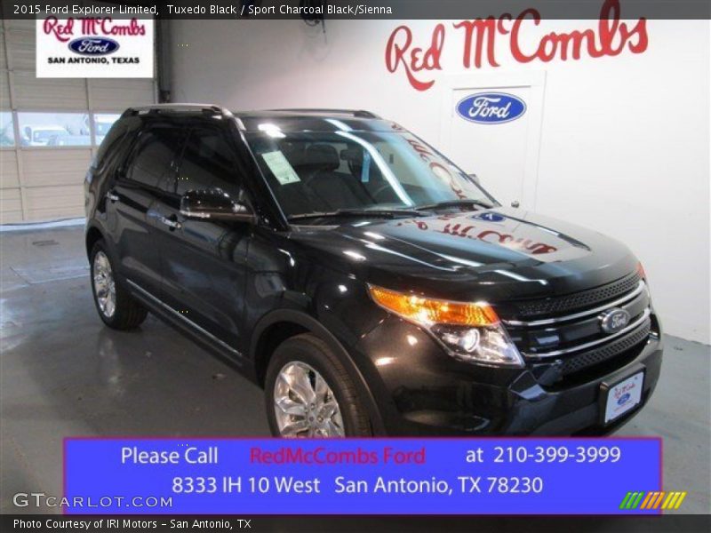 Tuxedo Black / Sport Charcoal Black/Sienna 2015 Ford Explorer Limited