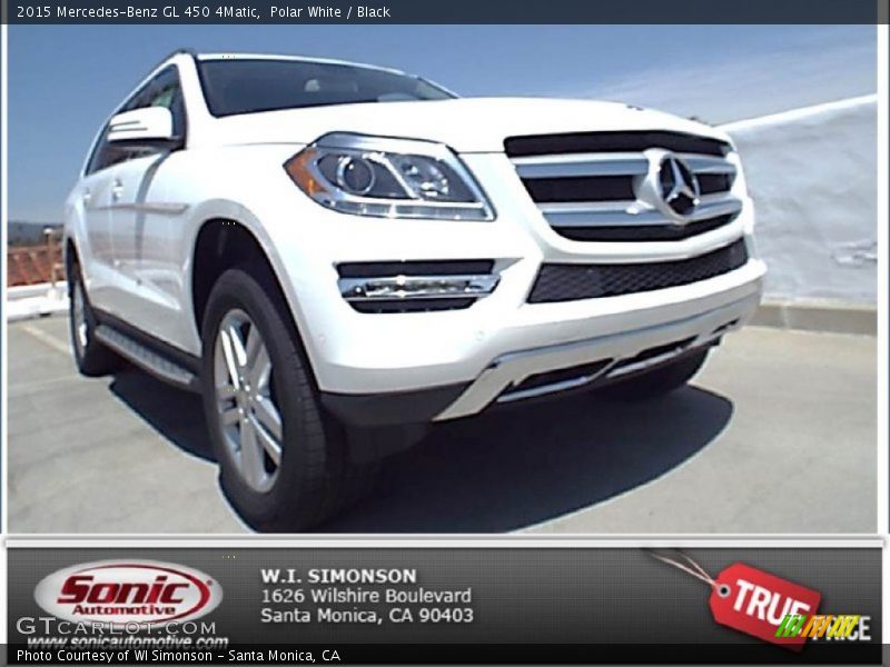 Polar White / Black 2015 Mercedes-Benz GL 450 4Matic