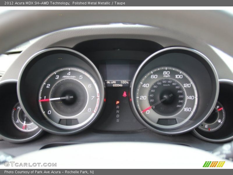 Polished Metal Metallic / Taupe 2012 Acura MDX SH-AWD Technology