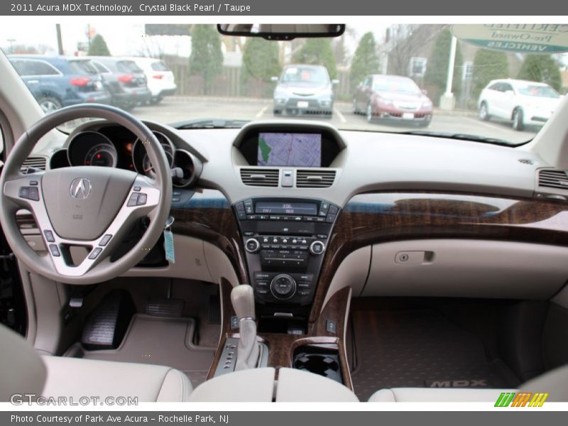 Crystal Black Pearl / Taupe 2011 Acura MDX Technology