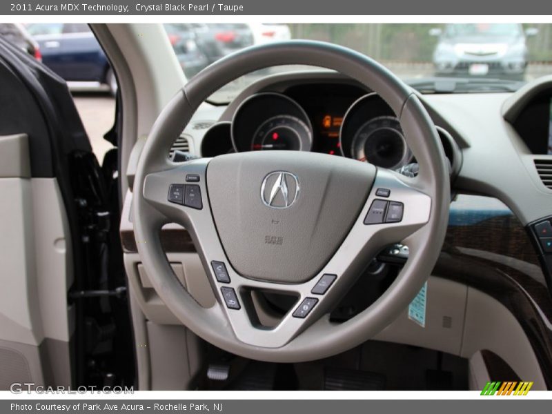 Crystal Black Pearl / Taupe 2011 Acura MDX Technology