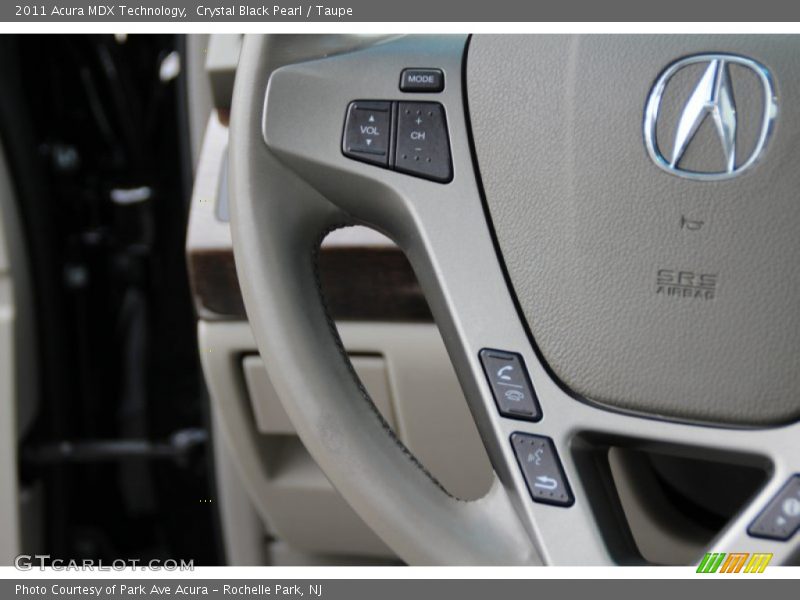 Crystal Black Pearl / Taupe 2011 Acura MDX Technology