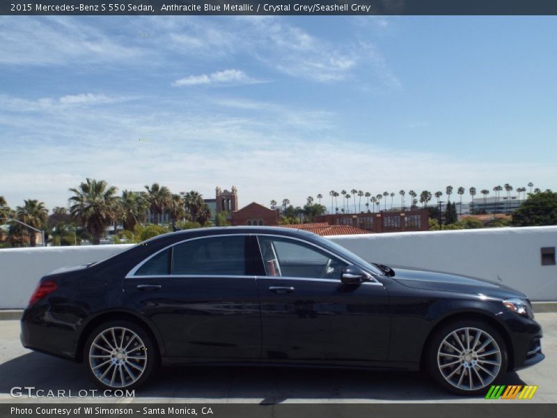 Anthracite Blue Metallic / Crystal Grey/Seashell Grey 2015 Mercedes-Benz S 550 Sedan