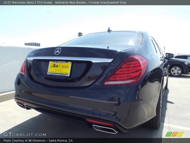 Anthracite Blue Metallic / Crystal Grey/Seashell Grey 2015 Mercedes-Benz S 550 Sedan