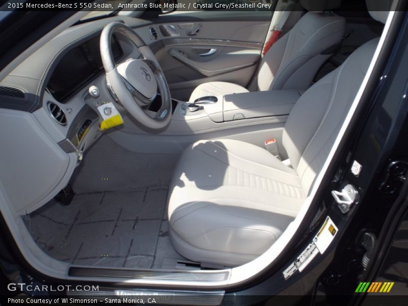 Anthracite Blue Metallic / Crystal Grey/Seashell Grey 2015 Mercedes-Benz S 550 Sedan