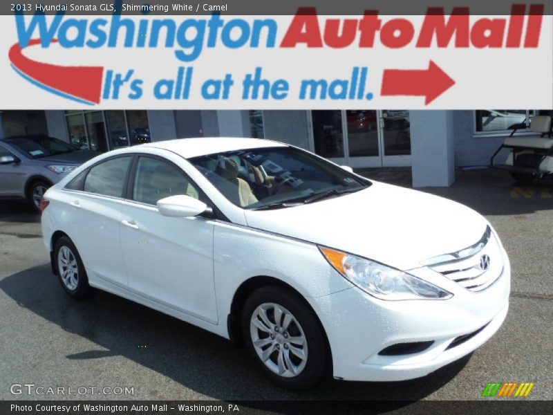 Shimmering White / Camel 2013 Hyundai Sonata GLS