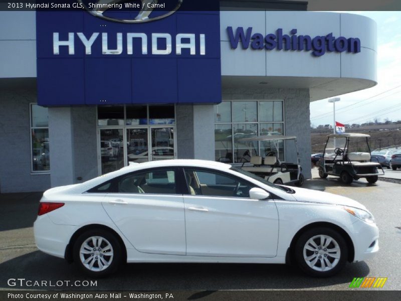 Shimmering White / Camel 2013 Hyundai Sonata GLS
