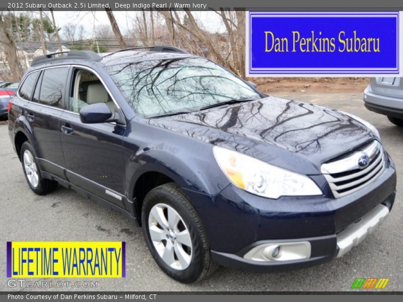 Deep Indigo Pearl / Warm Ivory 2012 Subaru Outback 2.5i Limited
