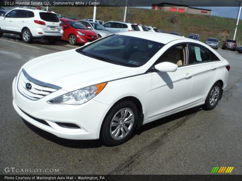 Shimmering White / Camel 2013 Hyundai Sonata GLS