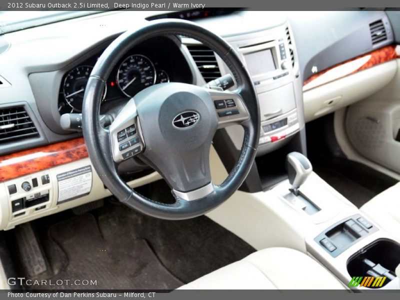 Deep Indigo Pearl / Warm Ivory 2012 Subaru Outback 2.5i Limited