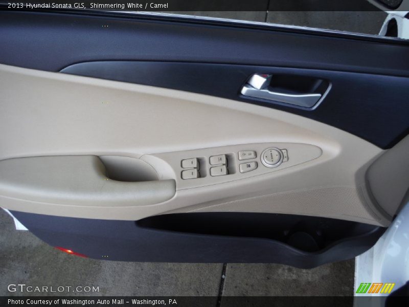Shimmering White / Camel 2013 Hyundai Sonata GLS