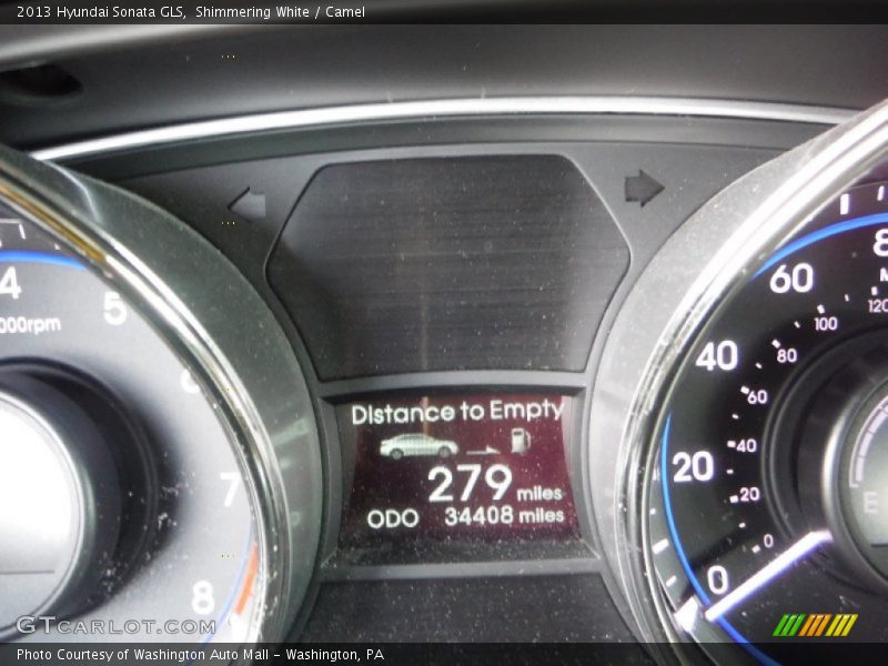 Shimmering White / Camel 2013 Hyundai Sonata GLS