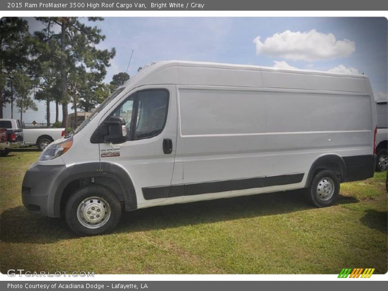 Bright White / Gray 2015 Ram ProMaster 3500 High Roof Cargo Van