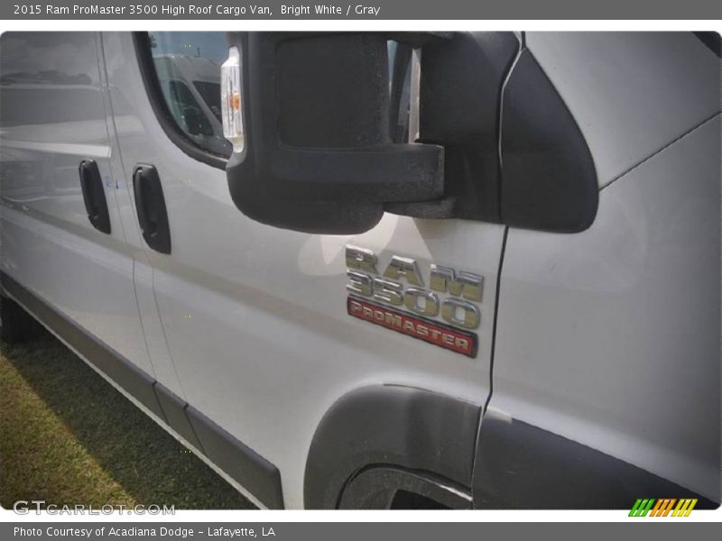 Bright White / Gray 2015 Ram ProMaster 3500 High Roof Cargo Van