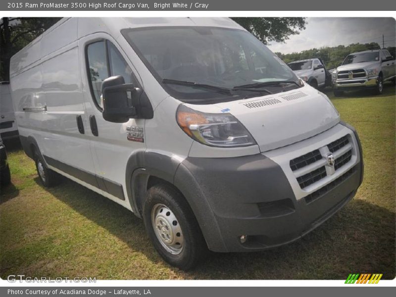 Bright White / Gray 2015 Ram ProMaster 3500 High Roof Cargo Van