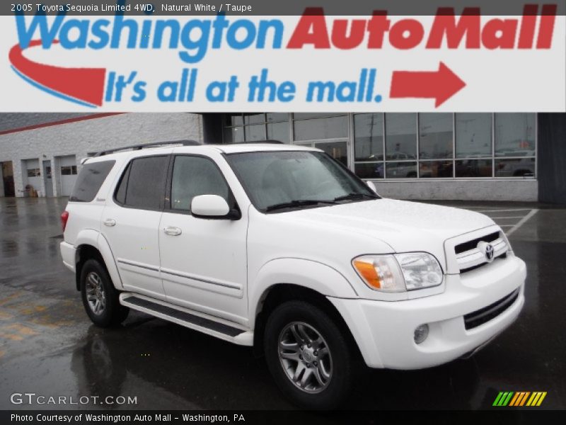 Natural White / Taupe 2005 Toyota Sequoia Limited 4WD