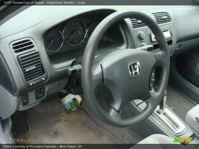Magnesium Metallic / Gray 2005 Honda Civic LX Sedan