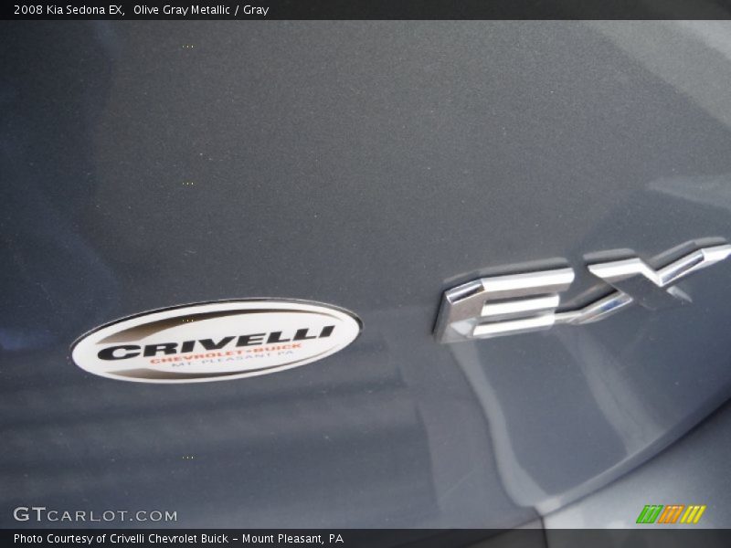 Olive Gray Metallic / Gray 2008 Kia Sedona EX