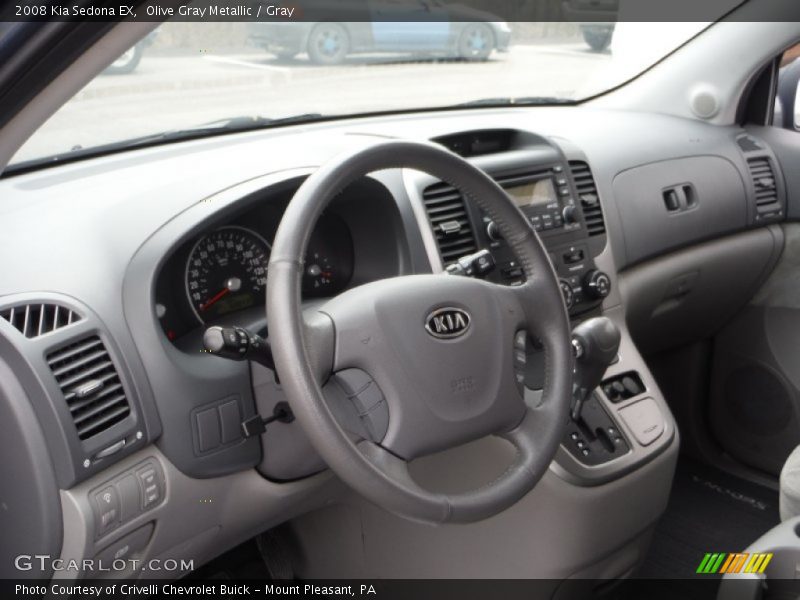 Olive Gray Metallic / Gray 2008 Kia Sedona EX